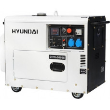 Дизельный генератор с воздушным охлаждением HYUNDAI DHY  6000SE в кожухе [DHY 6000SE]