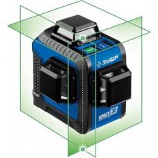 Лазерный уровень ЗУБР ПРОФЕССИОНАЛ крест 3d зеленый [34909]