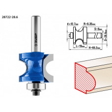 Фреза по дереву ЗУБР ПРОФЕССИОНАЛ 28,6x19мм, радиус 6.3мм, с подшипником [28722-28.6]