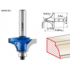 Фреза по дереву ЗУБР ПРОФЕССИОНАЛ 38.1x17мм, радиус 12.7мм, кромочная калевочная №1 [28700-38.1]