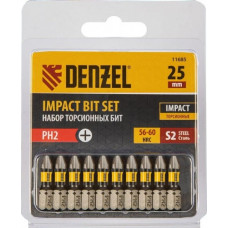 Набор бит Denzel PH2x25 мм торсионных 10 шт. [11685]