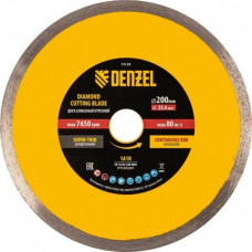 Алмазный диск для резки керамики Denzel сплошной, супертонкий, 200х25,4 мм, мокрый рез [73159]